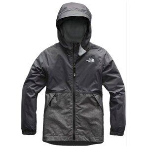 THE NORTH FACE Black + Gray Boy's Hooded B Warm Storm Fleece Lined Jacket XL